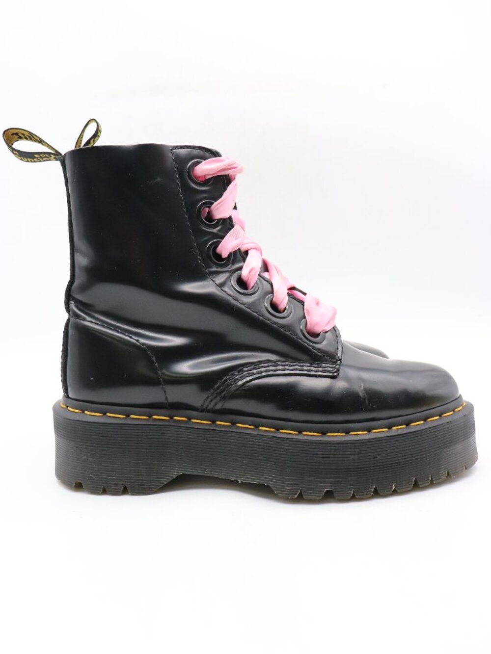 Doc Dr. Martens Molly Women’s Size 8 Platform Chunky Boot Black Leather